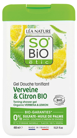 SO BIO ETIC Verbena & Lemon shower gel, 450 ml