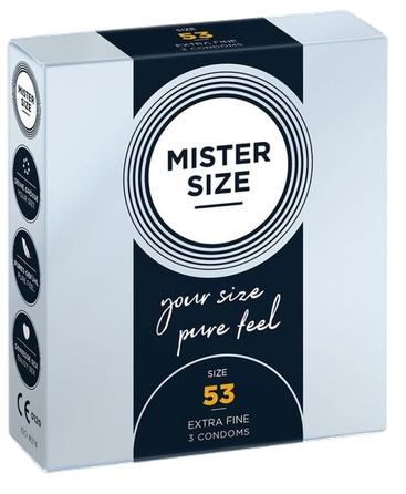 MISTER SIZE 53/180 mm prezervatīvi, 3 gab.