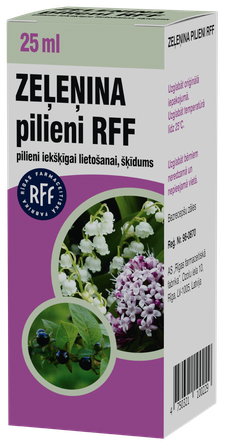 RFF ZEĻEŅINA Drops solution, 25 ml