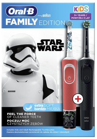 ORAL-B Vitality 100 + Star Wars KIDS Elektriskās Zobu Birstes komplekts, 1 gab.