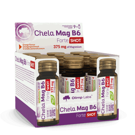 OLIMP LABS Chela - Mag B6 Forte Shot (25 ml) Orange ampoules, 9 pcs.