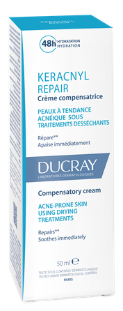 DUCRAY Keracnyl Repair Compensatory sejas krēms, 50 ml