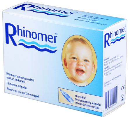 RHINOMER deguna aspiratora rezerves uzgaļi, 10 gab.
