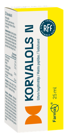 RFF Korvalols N pilieni, 25 ml