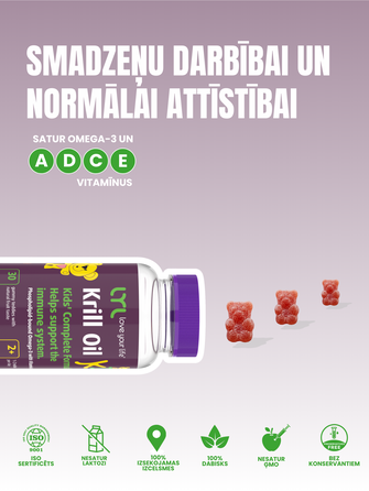 LYL Krill Oil KID желейные мишки, 30 шт.