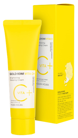 HOLIKA HOLIKA Gold Kiwi Vita C+ Brightening Sleeping крем для лица, 80 мл