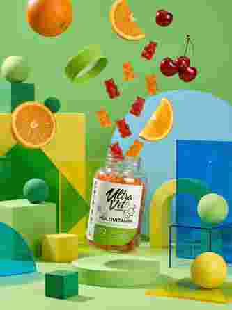 ULTRAVIT   Gummies Kids Multivitamin košļājamās tabletes, 60 gab.