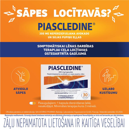 PIASCLEDINE  300 mg kapsulas, 30 gab.