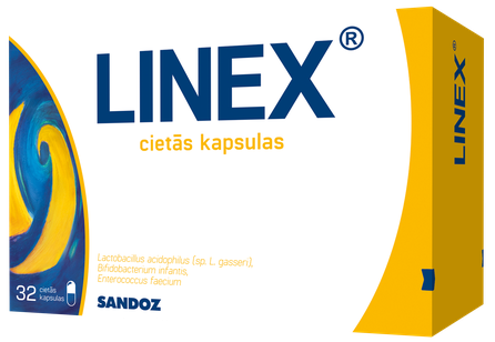 LINEX cietās kapsulas, 32 gab.