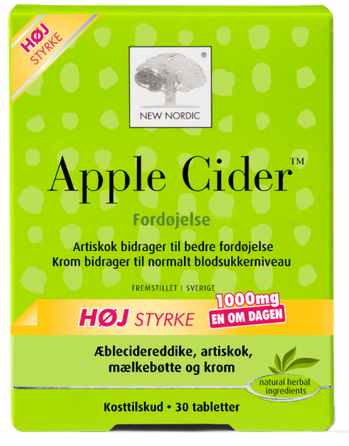 NEW NORDIC Apple Cider Mega Strenght tabletes, 30 gab.