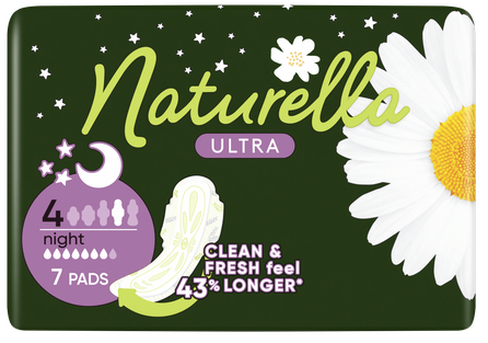 NATURELLA  Ultra Night higiēniskās paketes, 7 gab.