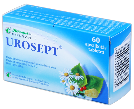 UROSEPT tabletes, 60 gab.