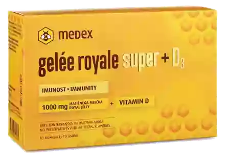 MEDEX Gelée Royale Super + D3 shot (9 ml) bottles, 16 pcs.