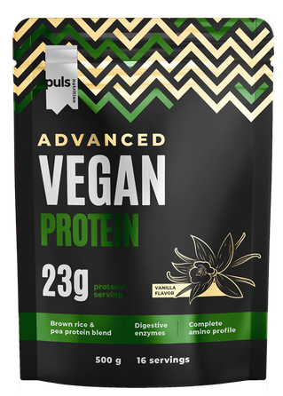PULS NUTRITION Advanced Vegan Protein Vanilla pulveris, 500 g