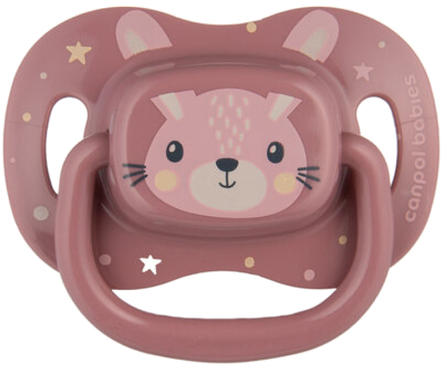 CANPOL BABIES Cute Animals, 0-6 mēn Pink māneklītis, 1 gab.