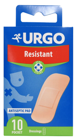 URGO  Resistant 1.9 x 7.2 см пластырь, 10 шт.