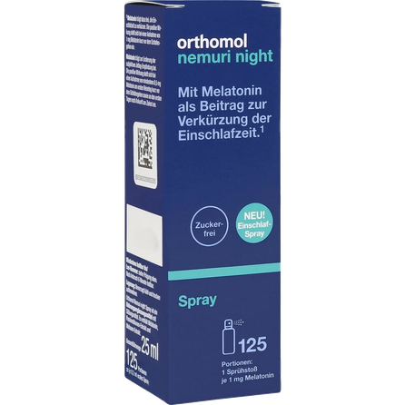 ORTHOMOL Nemuri Night Spray 125. devas sprejs, 25 ml