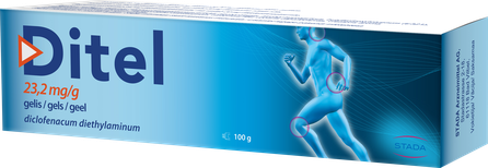 DITEL 23,2 мг/г диклофенака гель, 100 г