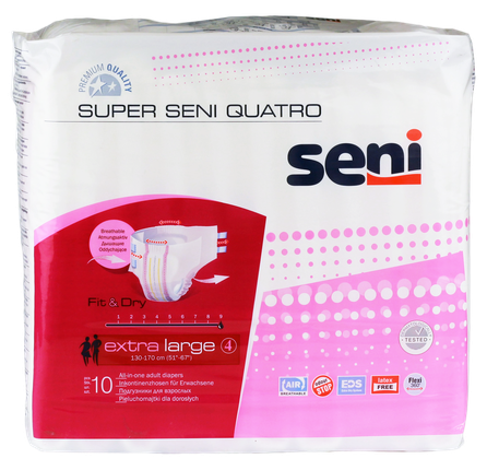 SENI Super Quatro XL autiņbiksītes, 10 gab.