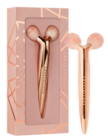 CRYSTALLOVE Rose Quartz 3D Lift masāžas rullītis, 1 gab.
