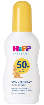 HIPP Sun SPF 50+ saules aizsargsprejs, 150 ml
