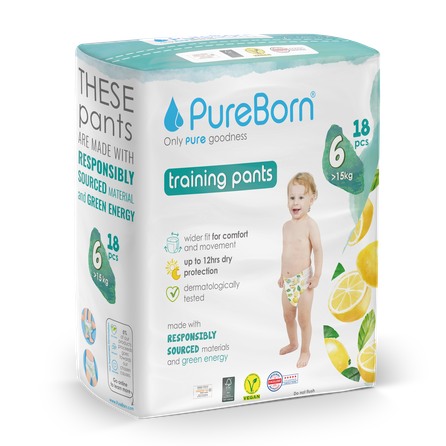 PUREBORN Pull Ups Single Pack S6 (>15кг) трусики, 10 шт.
