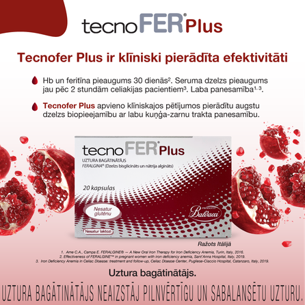 TECNOFER   Plus kapsulas, 20 gab.