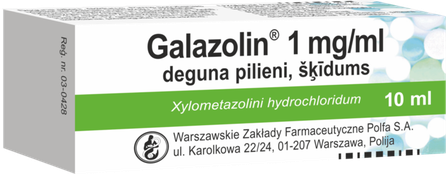 GALAZOLIN 1 mg/ml nasal drops, 10 ml