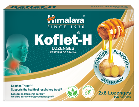 HIMALAYA Koflet-H Ginger lozenges, 12 pcs.