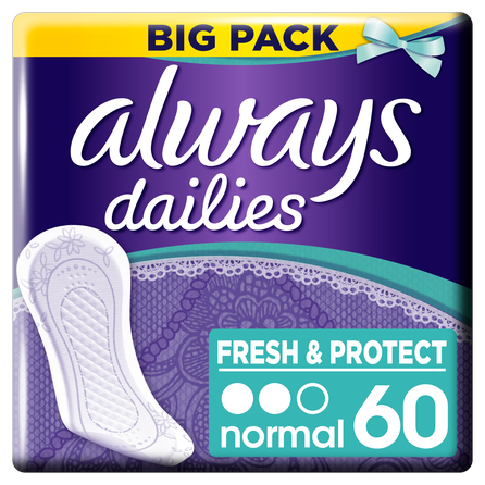 ALWAYS  Dailies Fresh&Protect Normal pantyliner, 60 pcs.