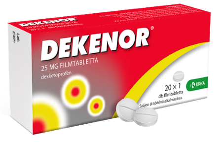 DEKENOR 25 mg tabletes, 10 gab.