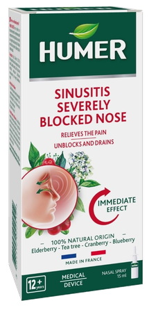 HUMER Sinusitis For Severely Blocked Nose aerosol, 15 ml