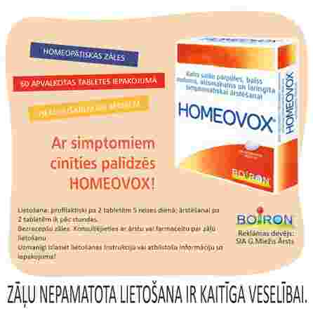 HOMEOVOX tabletes, 60 gab.