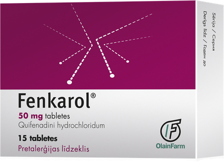 FENKAROL 50 mg tabletes, 15 gab.