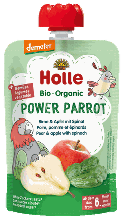 HOLLE Pear, apple and spinach puree, 100 g