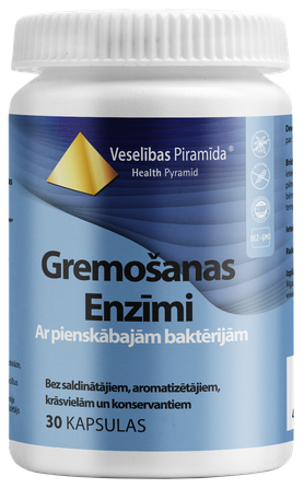VESELĪBAS PIRAMĪDA Gremošanas enzīms kapsulas, 30 gab.