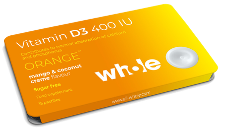 WHOLE Vitamin D3 400 IU lozenges, 15 pcs.