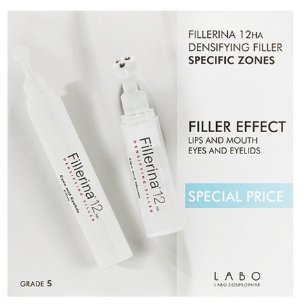 FILLERINA  12HA Intensity 5 Dermo-Cosmetic Filler For Lips and Eye Area set, 1 pcs.