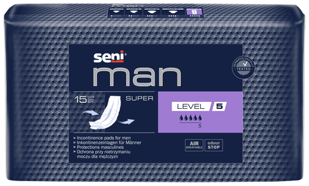 SENI Man Super (Level 5) uroloģiskie ieliktņi, 15 gab.