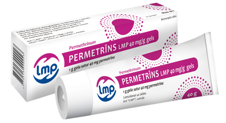 PERMETRĪNS 40 mg/g gels, 40 g
