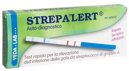 VEDA LAB Strepa’lert A grupas B-hemolītisko streptokoku baktēriju, pašnoteikšanas testa strēmeles, 1 gab.
