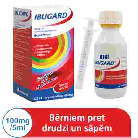 IBUGARD 100 mg/5 ml suspensija, 120 ml