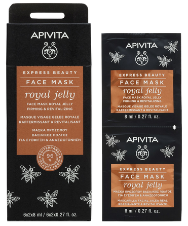 APIVITA Express Beauty Royal Jelly (8 ml) sejas maska, 2 gab.