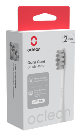 OCLEAN Professional Gum Care P1C12 White elektriskās zobu birstes uzgaļi, 2 gab.