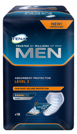 TENA Men Super Level 3 urological pads, 16 pcs.