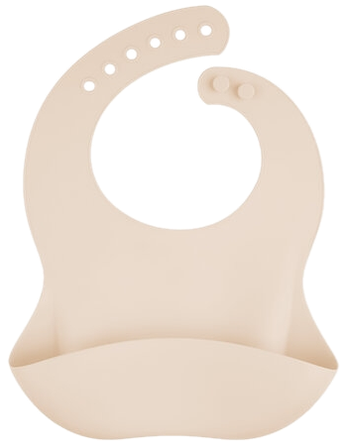 CANPOL BABIES Creme silicone with pocket baby bib, 1 pcs.