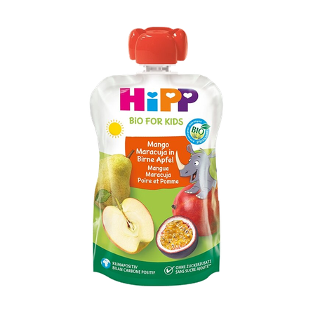 HIPP mango un pasifloras augļu, no 1 gada biezenis, 100 g