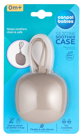 CANPOL BABIES Silicone Beige soother case,