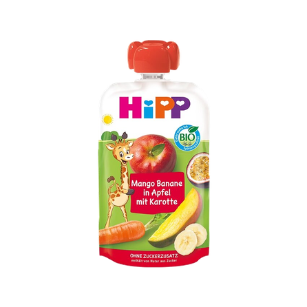 HIPP Яблоко, морковь, манго, с 6 месяцев пюре, 100 г