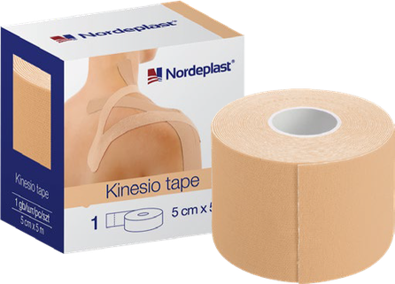 NORDEPLAST   bēšs,  5 cm x 5 m kinezioloģiskais teips, 1 gab.